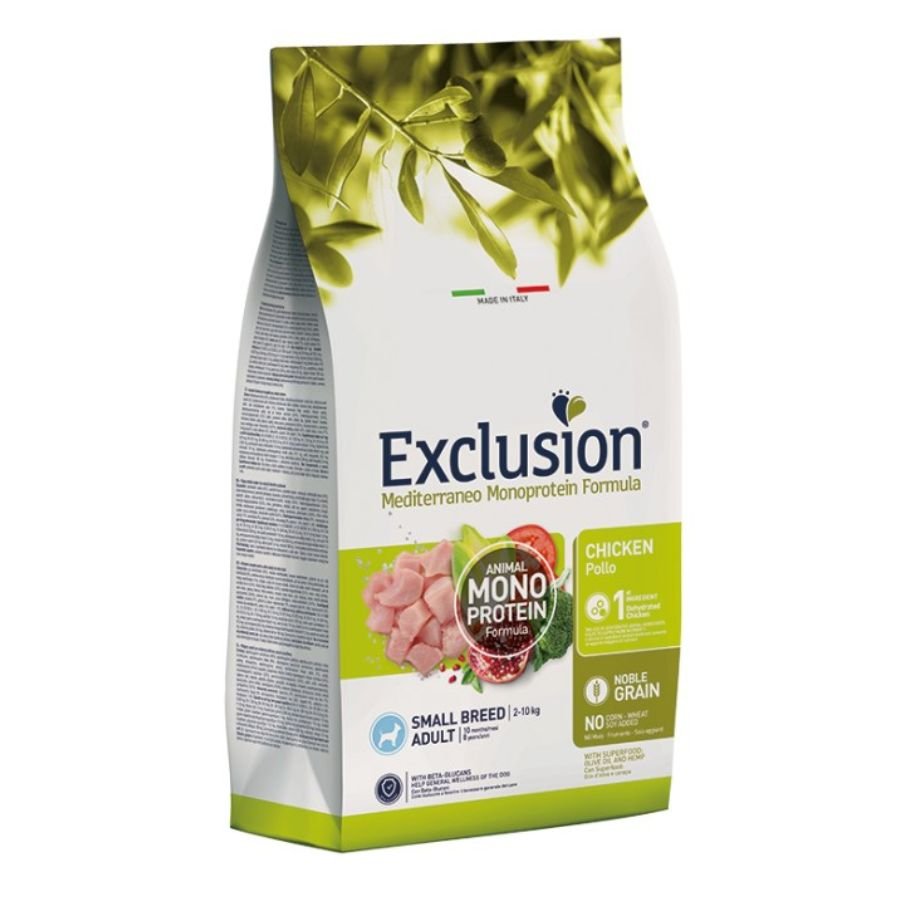 Exclusion - Exclusion Mediterraneo cibo per cani adulti taglia mini 2Kg - Animalmania Store