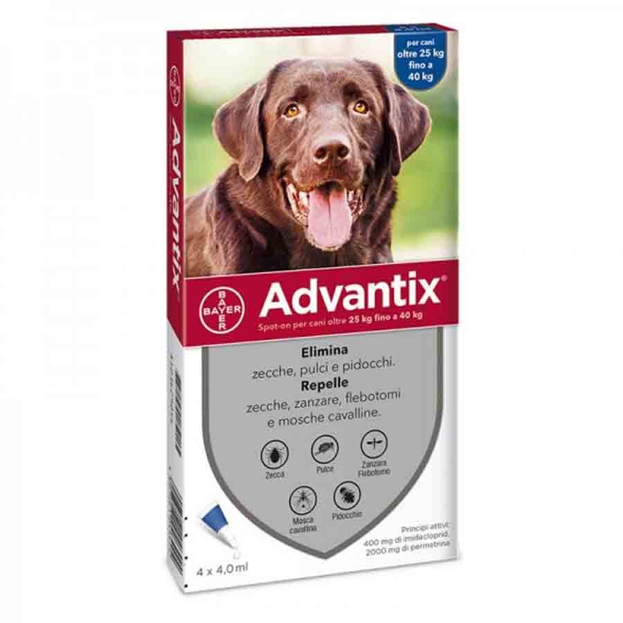 Advantix Antiparassitario Spot On Per Cani Da 25 A 40Kg 4 Pipette