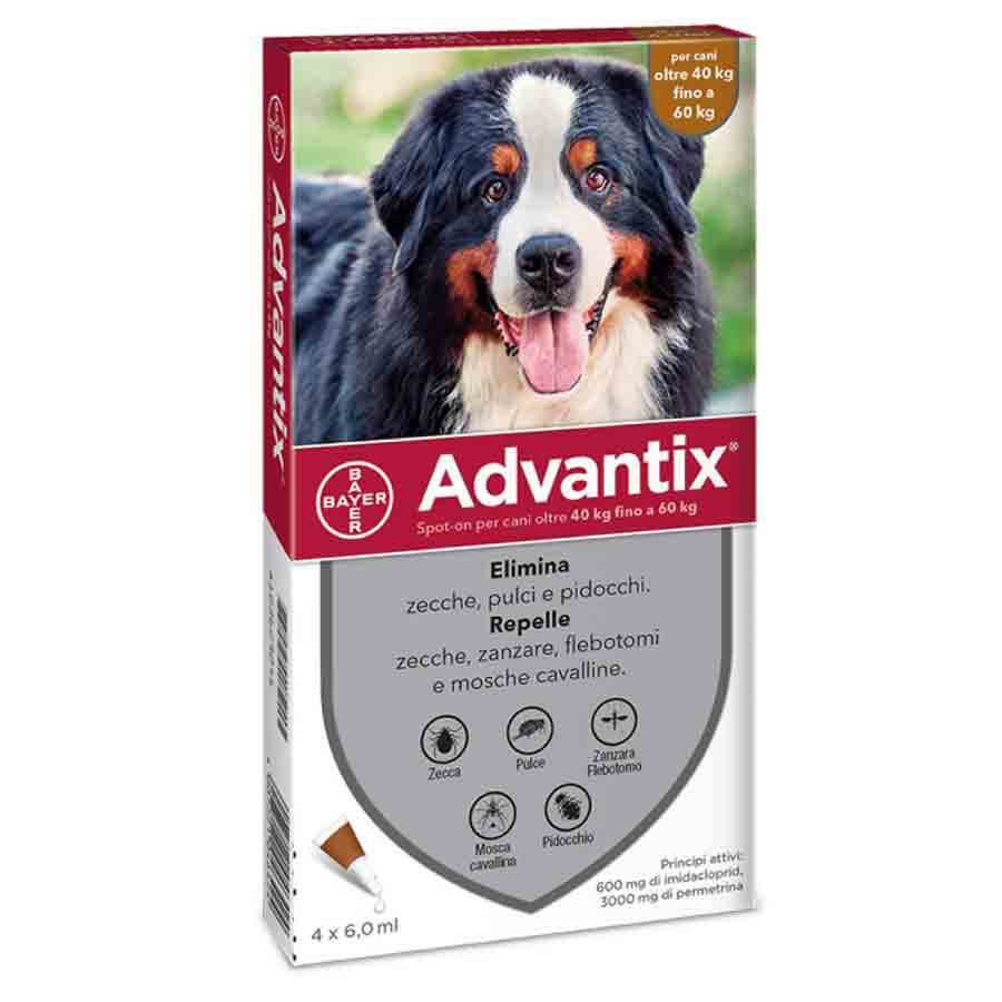 Advantix Antiparassitario Spot On Per Cani Da 40 A 60Kg Da 4 Pipette