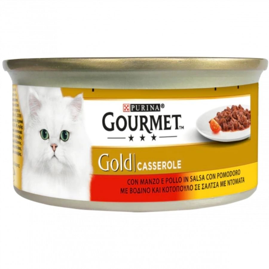 Gourmet - Gourmet Gold Casserole Manzo E Pollo In Salsa Per Gatti Adulti 85G - Animalmania Store