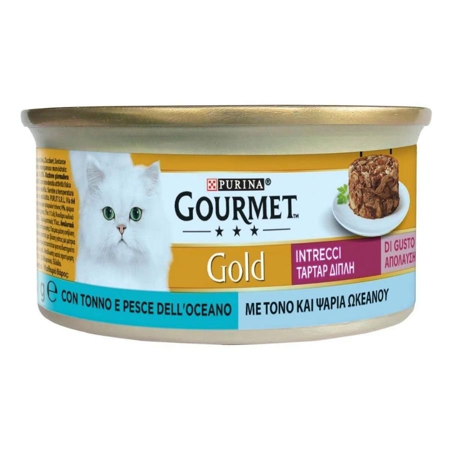 Gourmet - Gourmet Gold Intrecci Di Gusto Carne E Pesce Per Gatti 85G - Animalmania Store