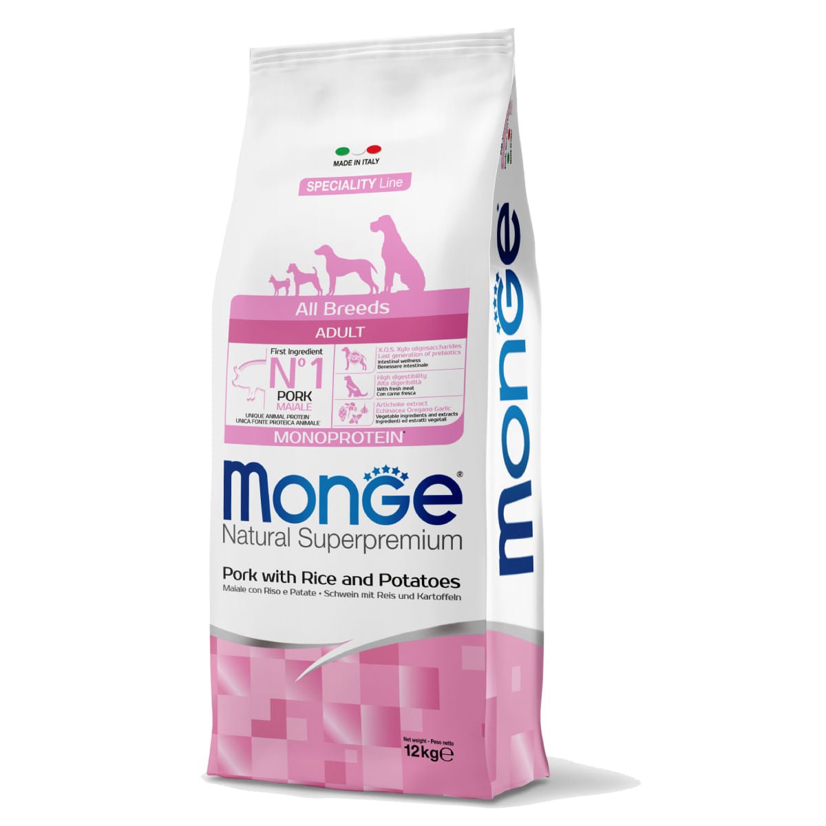 Monge - Monge Natural Superpremium Cane Puppy E Junior Maiale, Riso E Patate - Animalmania Store
