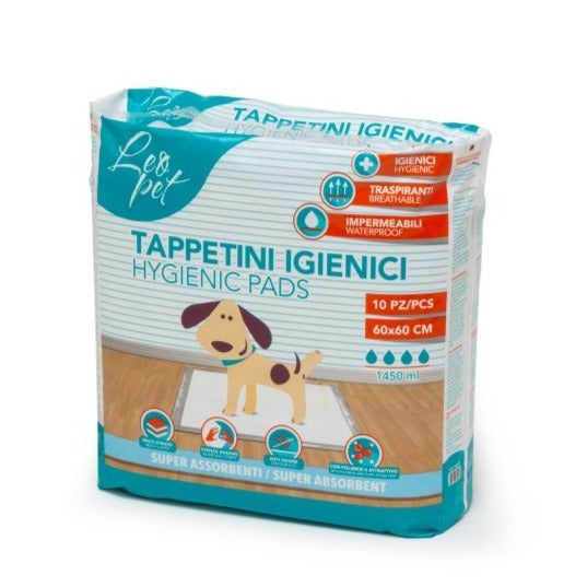 Leopet - Tappetini Assorbenti 60X60 10Pz - Animalmania Store