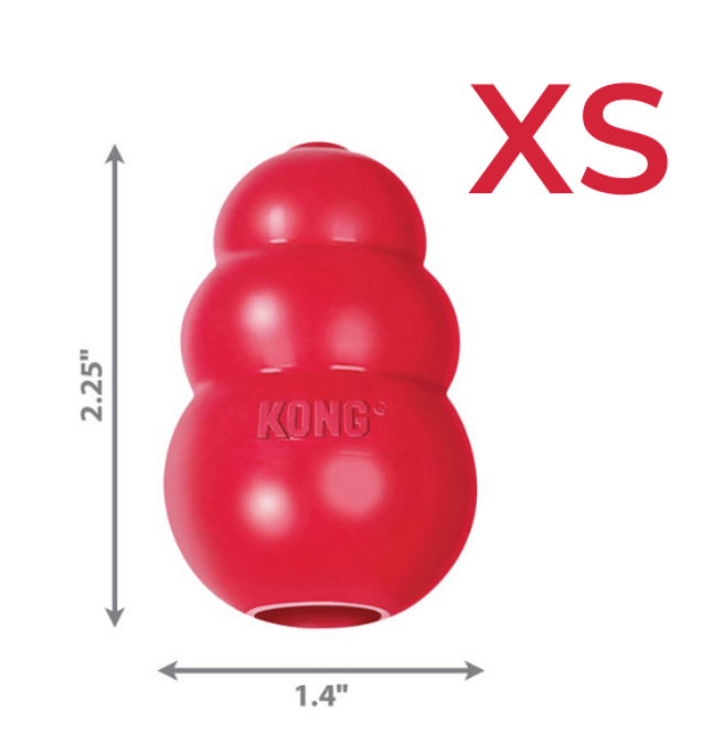 Pet Village - KONG gioco per cani Classic X-SMALL rosso - Animalmania Store