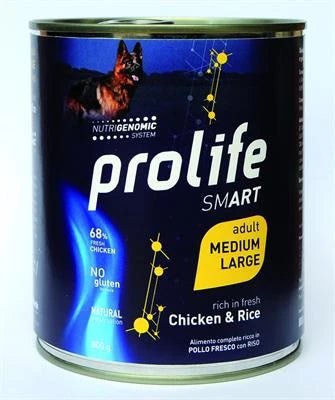 Prolife - Prolife Dog Um Smart Medium/Large Manzo/Riso - Animalmania Store