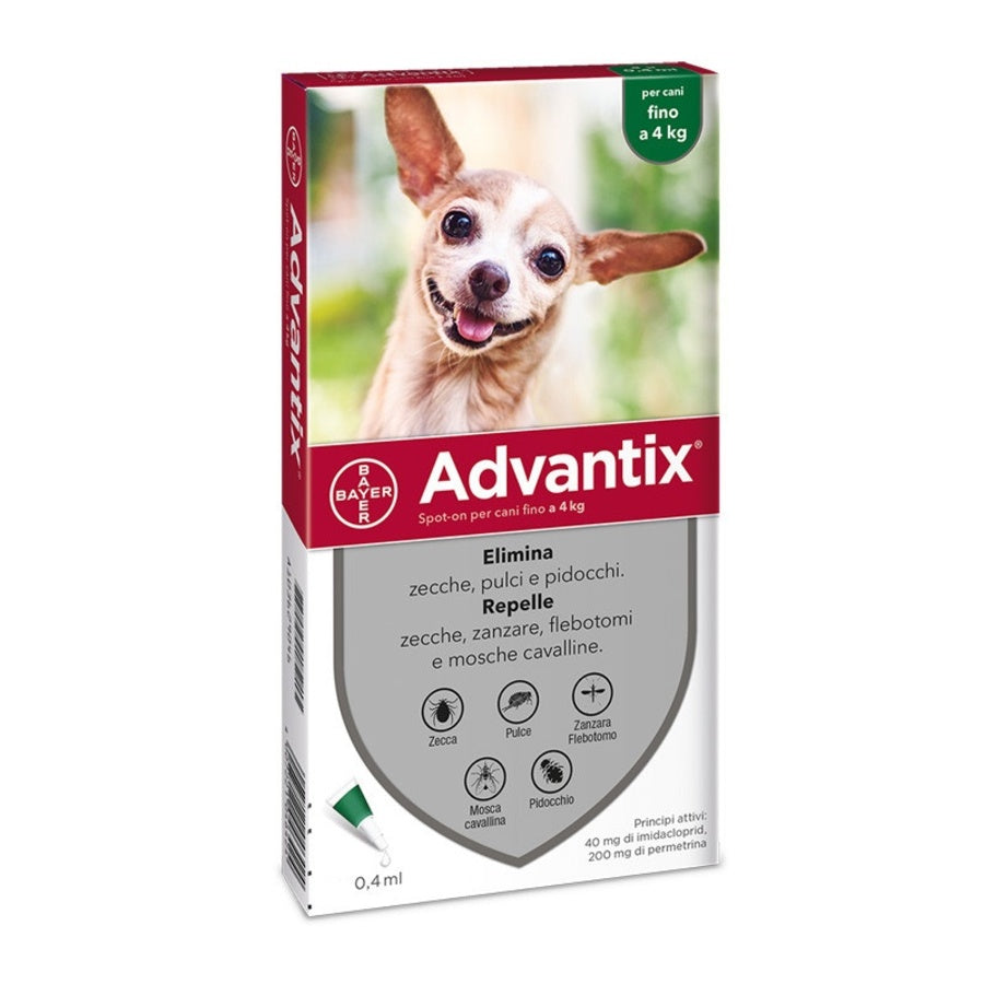 Advantix Antiparassitario Spot On Per Cani 0-4Kg 6 Pipette