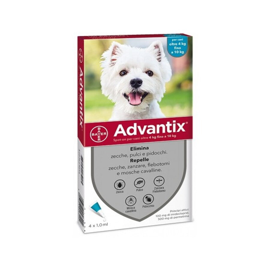 Advantix Antiparassitario Spot On Per Cani 4-10Kg 6 Pipette