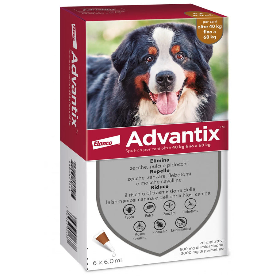 Advantix Antiparassitario Spot On Per Cani 40-60Kg 6 Pipette