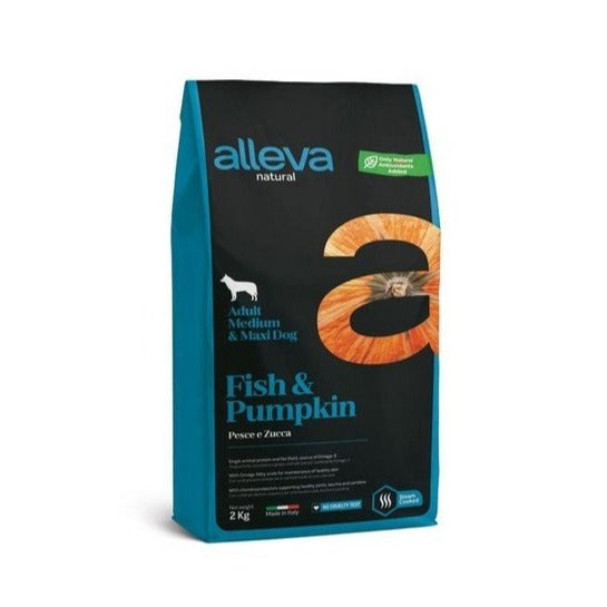 Alleva - Alleva Natural Adult Med/Max Pesce E Zucca - Animalmania Store