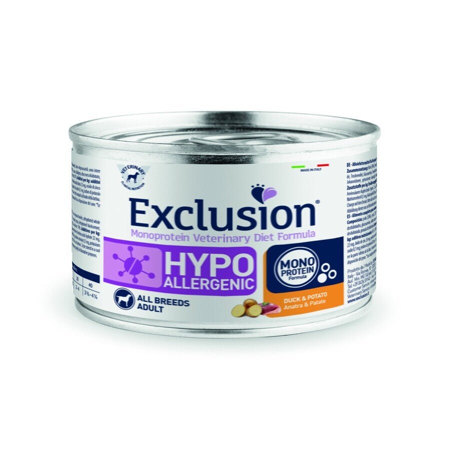 Exclusion - Exclusion Hypo cane gusto anatra e patate 200gr - Animalmania Store
