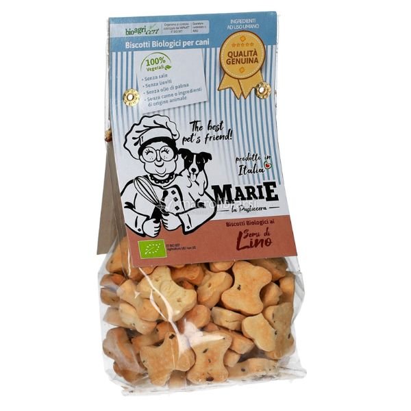 Marie La Pasticcera - Biscotto Biologico Con Semi Di Lino 210 Gr Per Cani - Animalmania Store