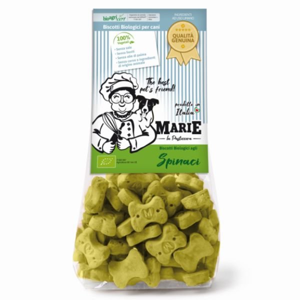 Marie La Pasticcera - Biscotto Biologico Agli Spinaci 210 Gr Per Cani - Animalmania Store