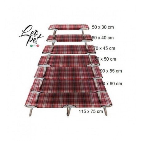 Leopet - Brandina Fissa In Alluminio Scozzese Rosso Per Cani - Animalmania Store