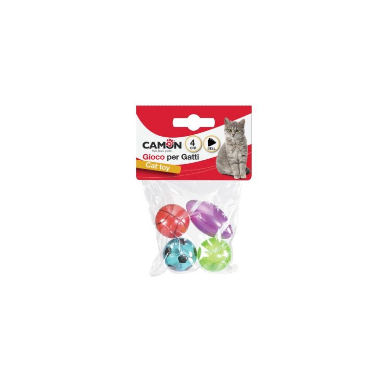 Camon - Camon Palline Sportive Con Campanello Per Gatti - Animalmania Store