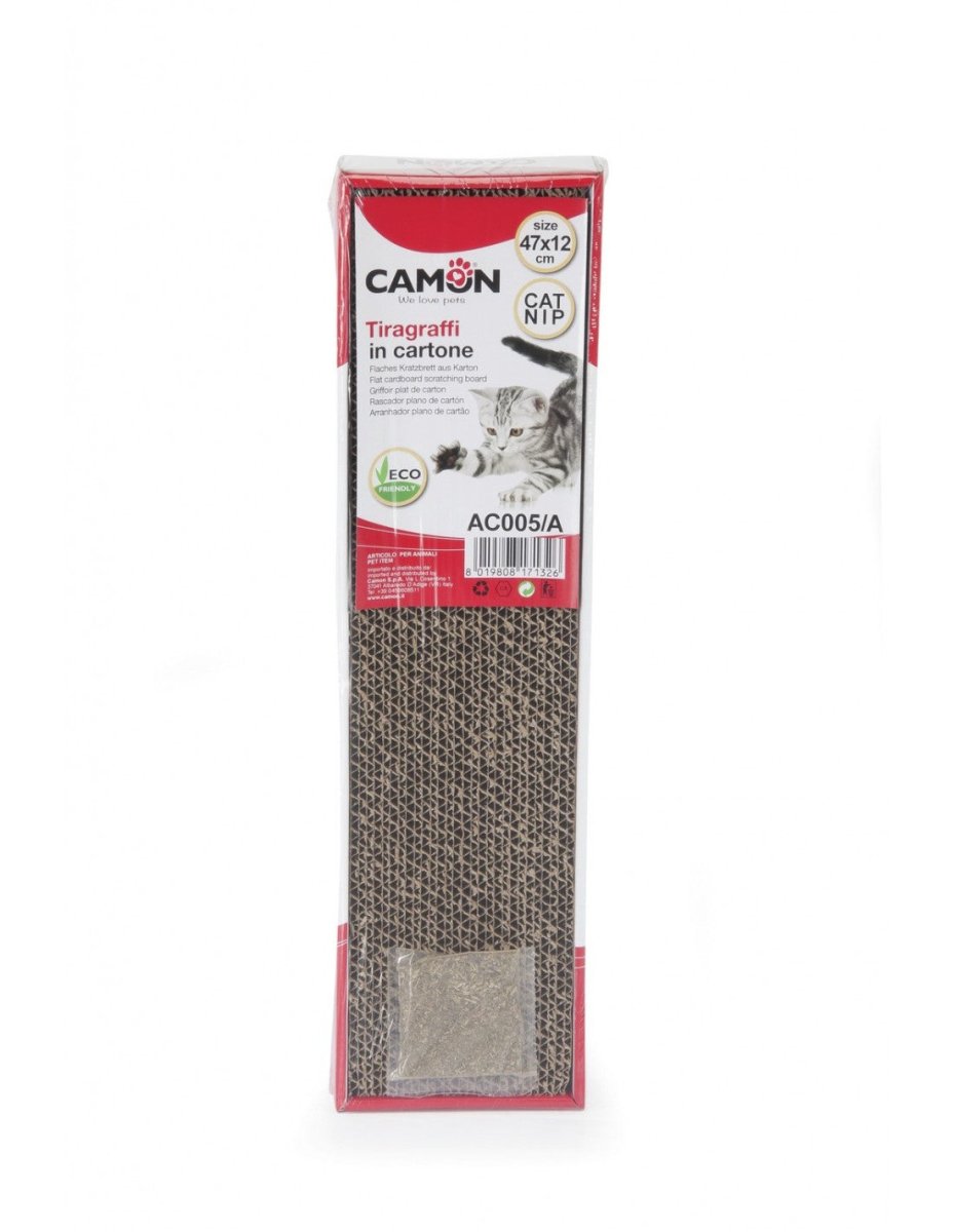 Camon - Tiragraffi in cartone con Catnip 47 x 12 cm - Animalmania Store