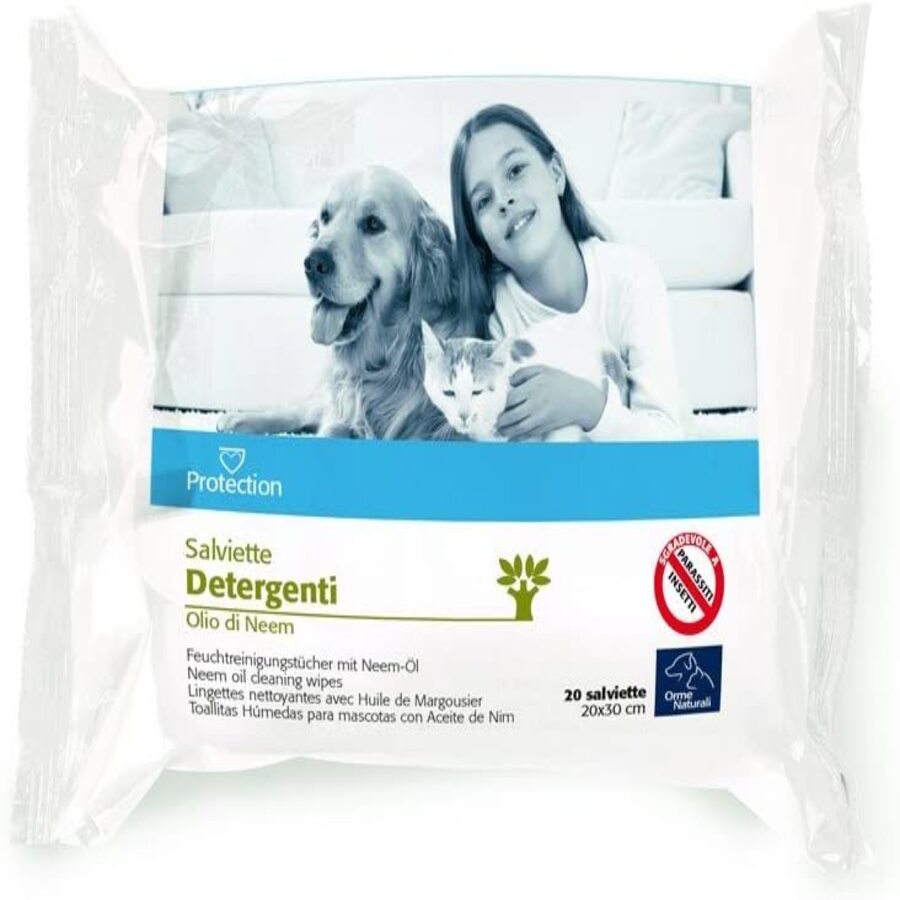 Camon - Camon Salviette Detergenti All'Olio Di Neem 20 Pezzi - Animalmania Store