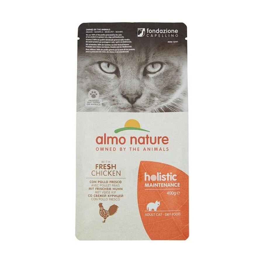 Almo Nature - Almo Gatto Holistic Crocchette Gusto Pollo 400Gr - Animalmania Store