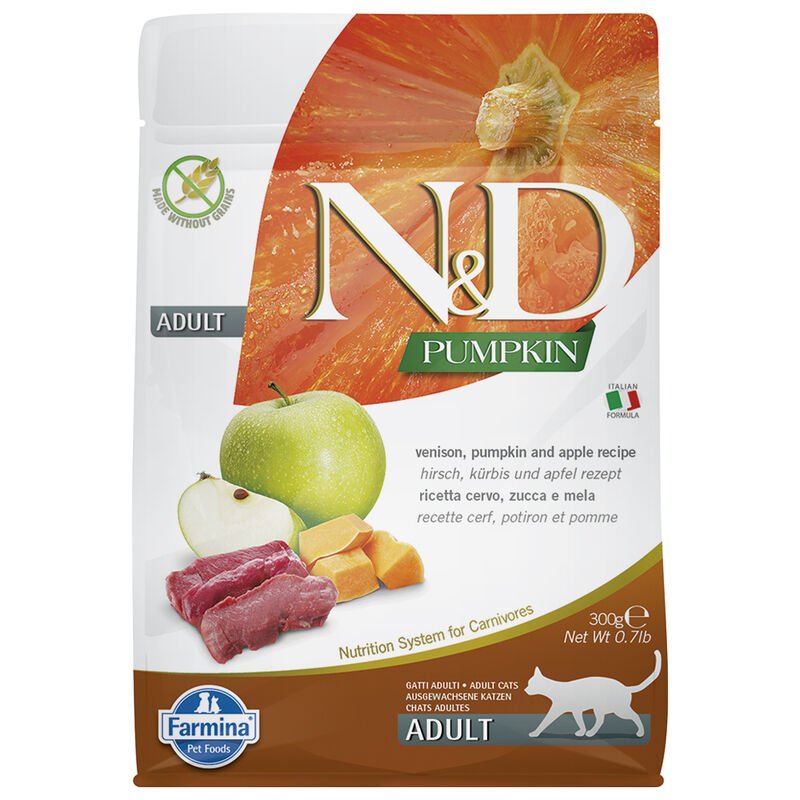 Farmina - N&D Pumpkin Cat Cervo E Mela Adult - Animalmania Store