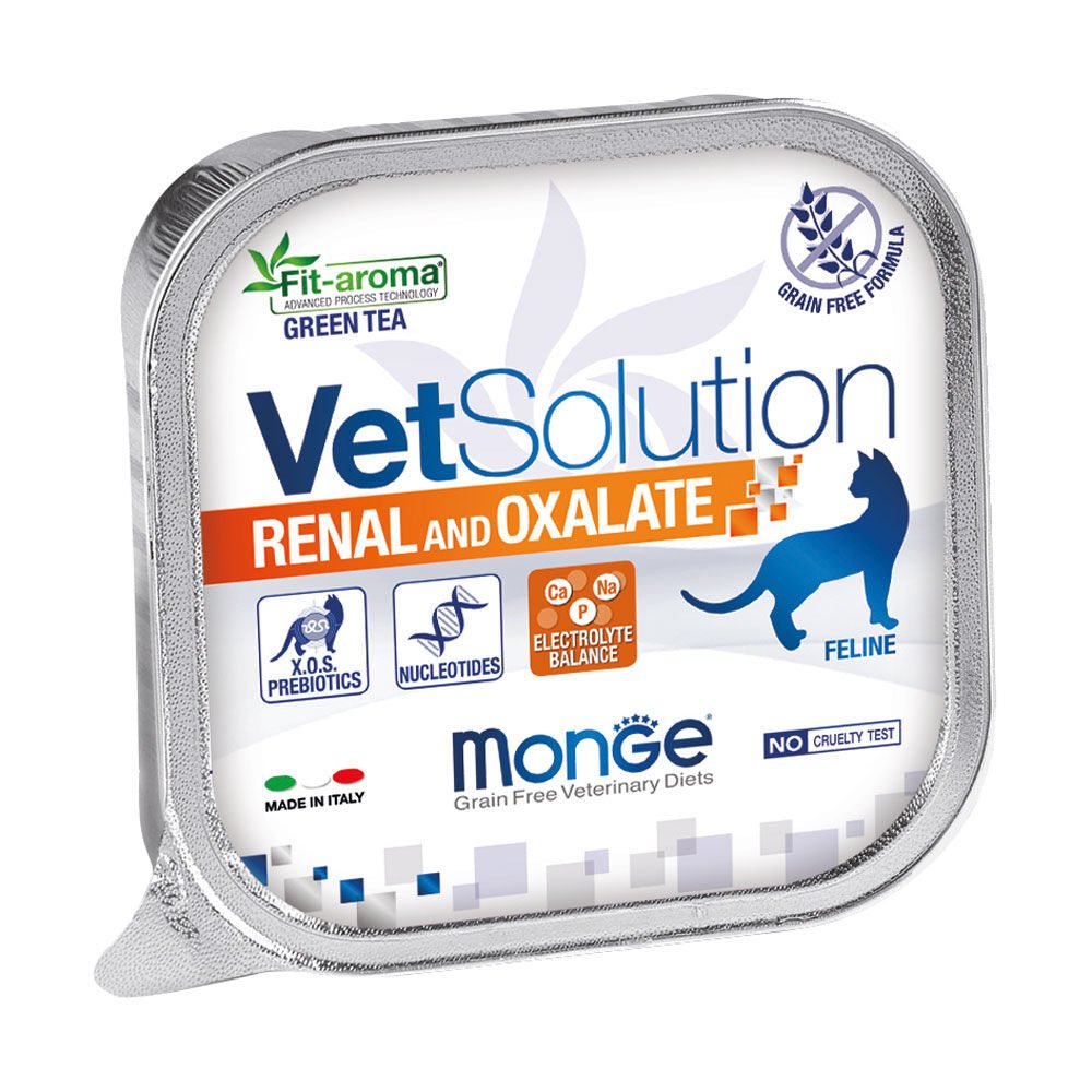 Monge - Monge Vet Solution Renal E Oxalate Grain Free Gatto 100 Gr - Animalmania Store
