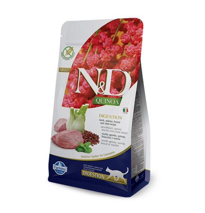 Farmina - N&D Quinoa Cat Digestion Agnello, Finocchio E Menta Adult - Animalmania Store