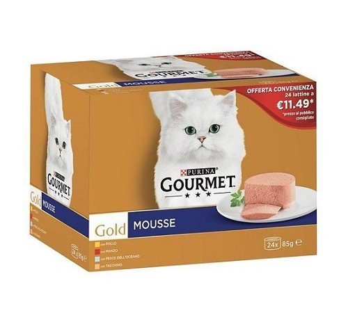 Purina Pro Plan - Gourmet Gold Mousse Multipack Per Gatto Da 24X85Gr - Animalmania Store