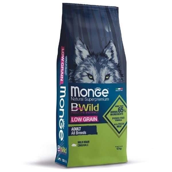 Monge - Monge Natural Superpremium Bwild Low Grain Cane Adult Cinghiale - Animalmania Store
