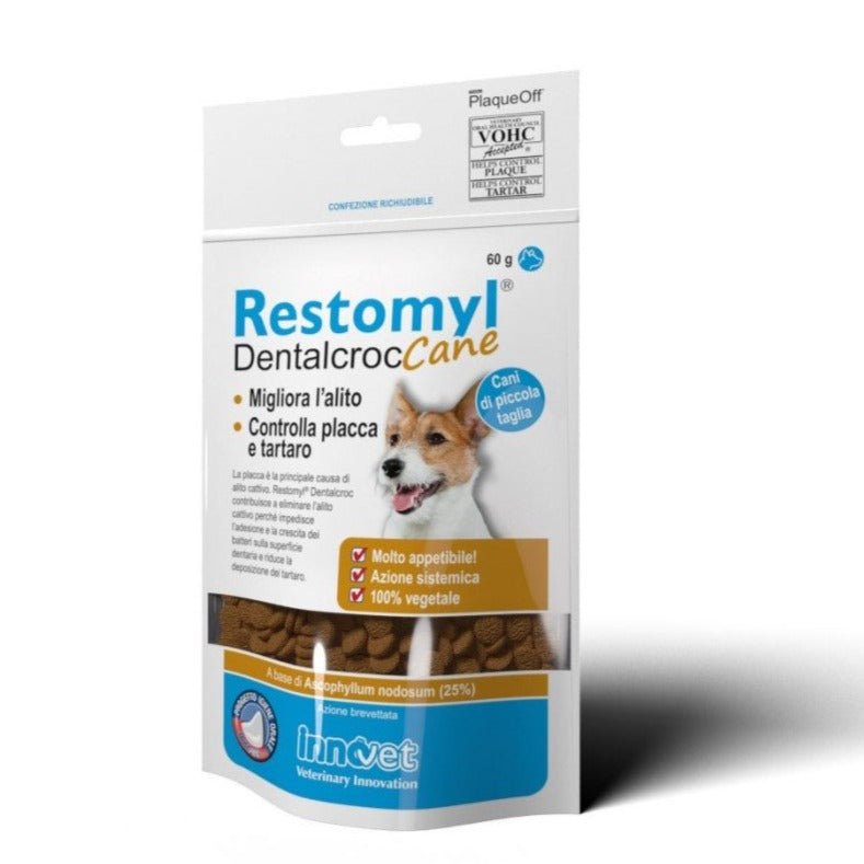 Animalmania Store - Restomyl Dental Croc cane 60g per cani di piccola taglia - Animalmania Store