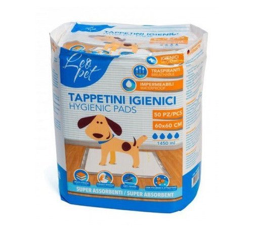 Leopet - Tappetini assorbenti 60x60 50pz - Animalmania Store