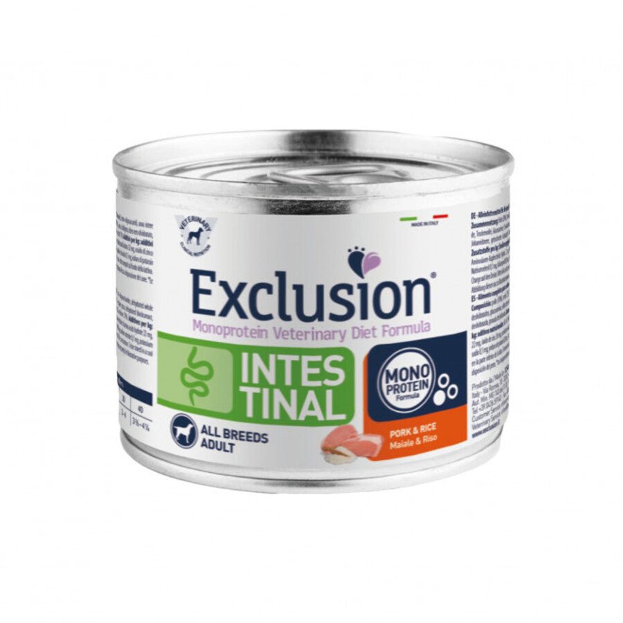 Exclusion - Exclusion Intestinal Cane Gusto Maiale E Riso 200Gr - Animalmania Store