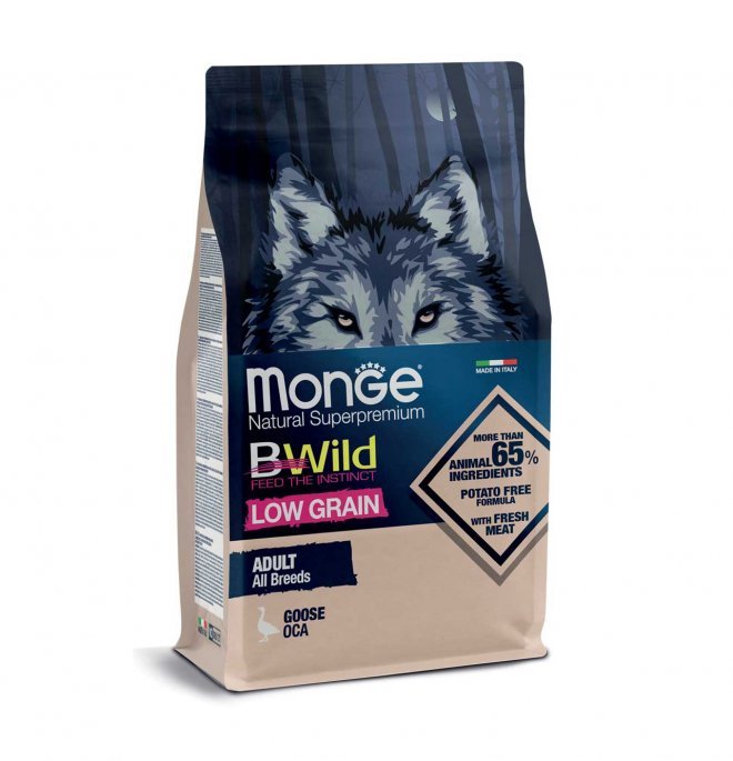 Monge - Monge Natural Superpremium Bwild Low Grain Cane Adult Oca - Animalmania Store