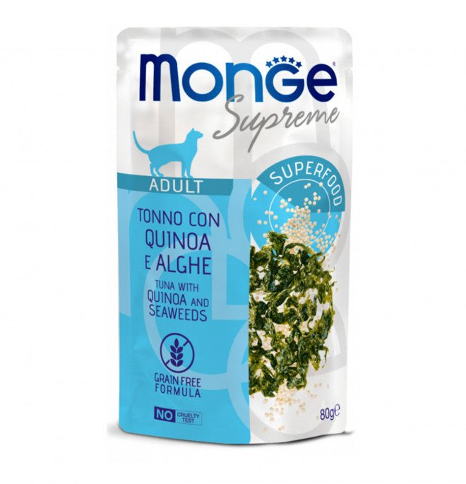 Monge - Monge Supreme Gatto Adult 80Gr In Busta Tonno, Piselli E Carote - Animalmania Store