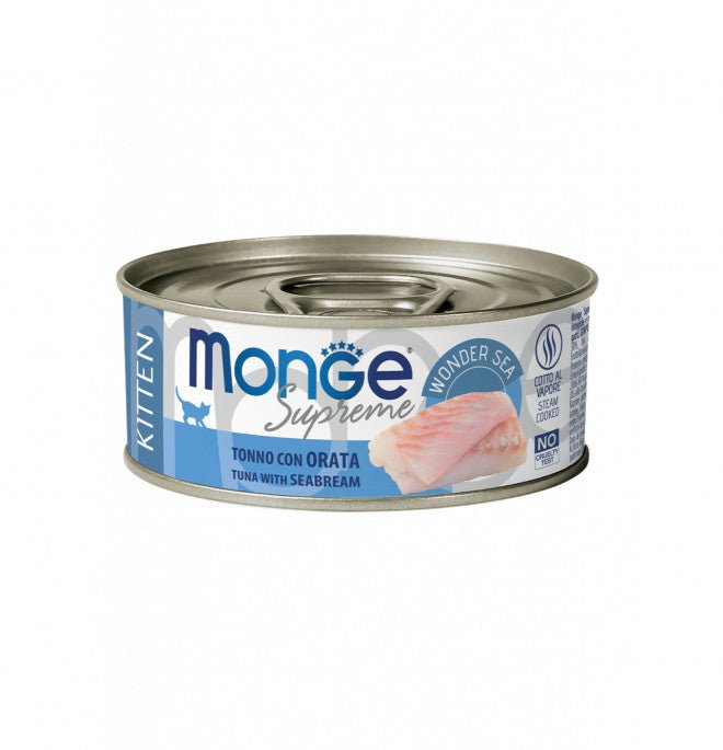 Monge - Monge Supreme Gattino 80Gr In Lattina Tonno E Orata - Animalmania Store