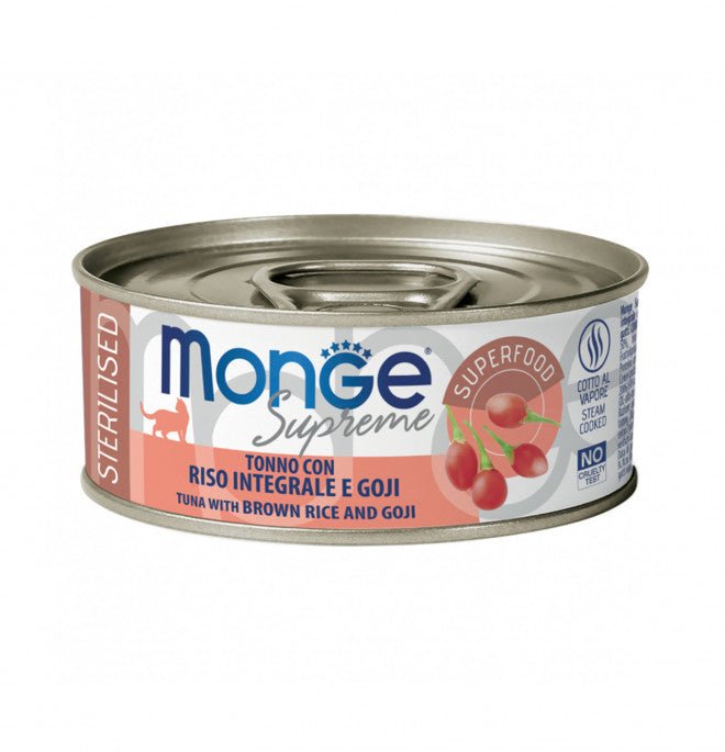 Monge - Monge Supreme Gatto Sterilizzato 80Gr In Lattina - Animalmania Store