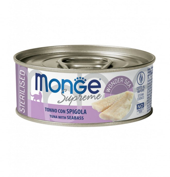 Monge - Monge Supreme Gatto Sterilizzato 80Gr In Lattina - Animalmania Store