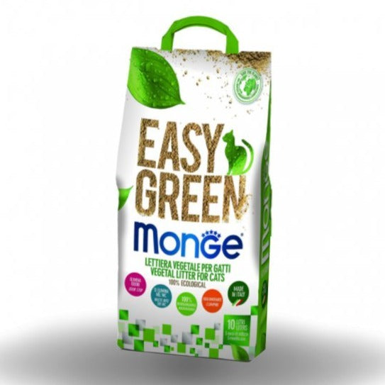 Monge - Lettiera Vegetale Monge Easy Green 10L Da 3,8Kg Per Gatti - Animalmania Store
