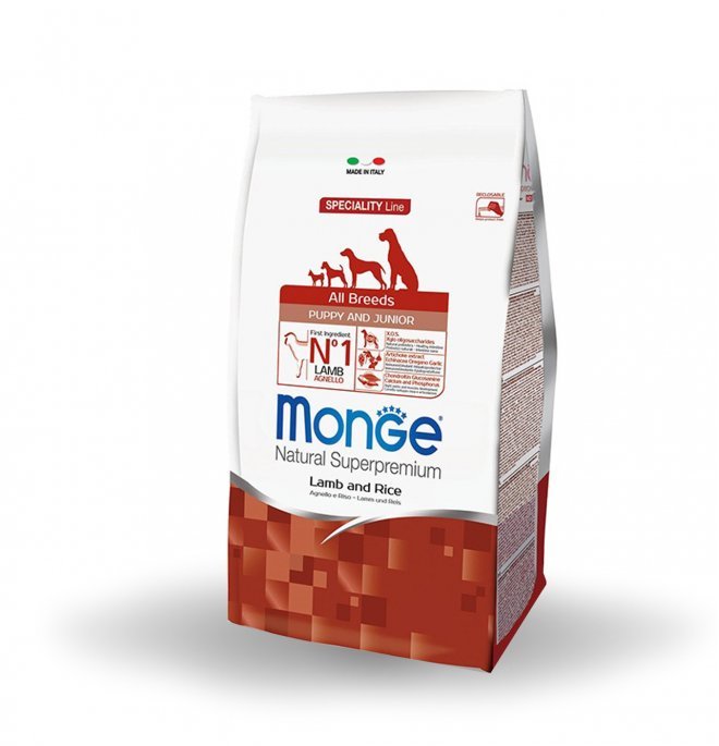Monge - Monge Natural Superpremium Cane Puppy Agnello & Riso - Animalmania Store