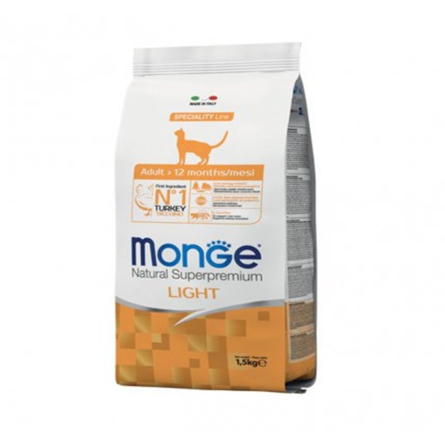 Monge - Monge Cibo Per Gatti Adult Superpremium Light Tacchino Croccantini 1.5Kg - Animalmania Store