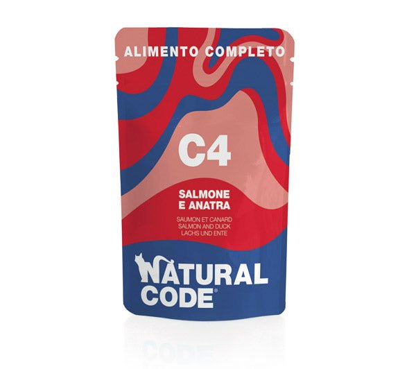Natural Code - Natural Code Busta C4 Salmone E Anatra per Gatti - Animalmania Store