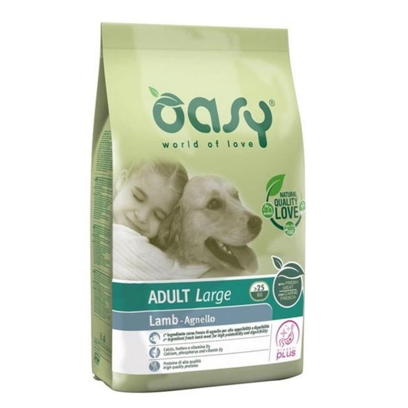 Oasy - Oasy Cane Adulto Lifestage Large Agnello - Animalmania Store