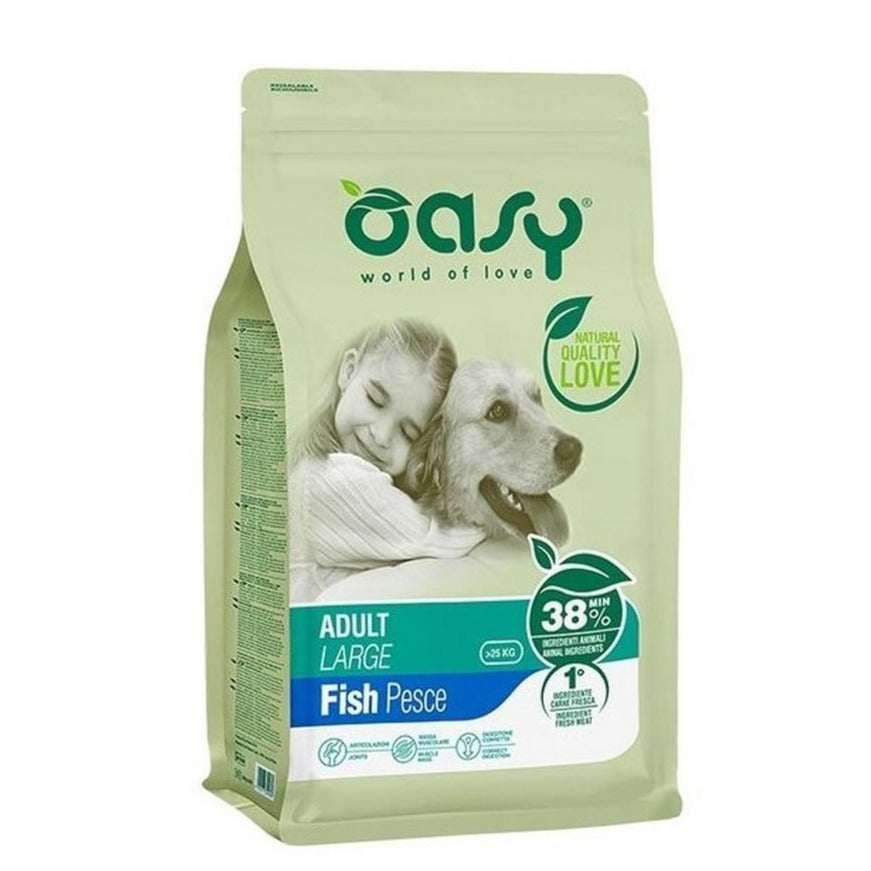 Oasy - Oasy Cane Adulto Lifestage Large Pesce - Animalmania Store
