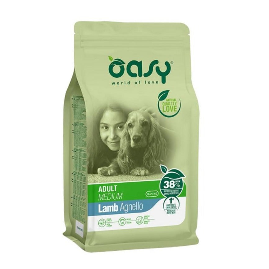 Oasy - Oasy Cane Adulto Lifestage Medium Agnello - Animalmania Store