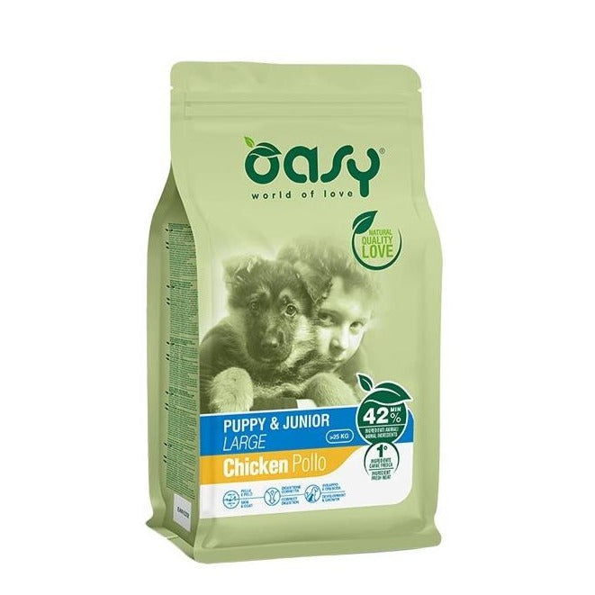 Oasy - Oasy Cane Lifestage Puppy&Junior Large Pollo - Animalmania Store