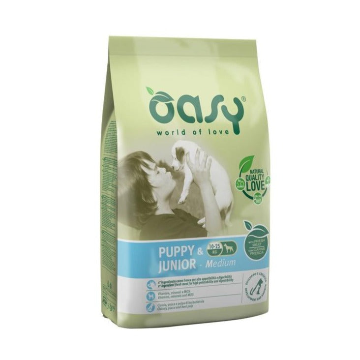 Oasy - Oasy Cane Lifestage Puppy&Junior Medium Pollo - Animalmania Store