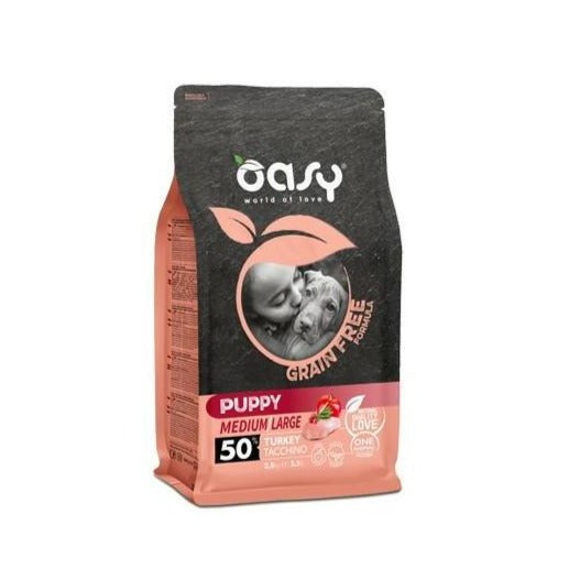 Oasy - Oasy Cane Puppy Grain Free Medium & Large Tacchino - Animalmania Store
