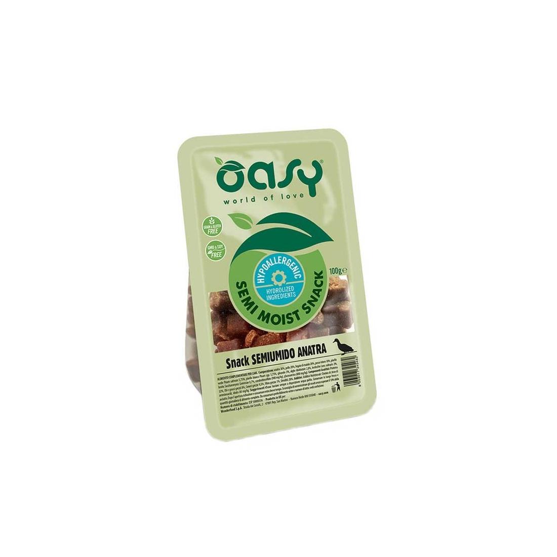 Oasy - Oasy Cane Snack Semiumido Anatra 100G - Animalmania Store