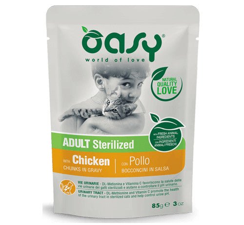 Oasy - Oasy Cat Adult Busta Sterilized Bocconcini In Salsa 85G - Animalmania Store