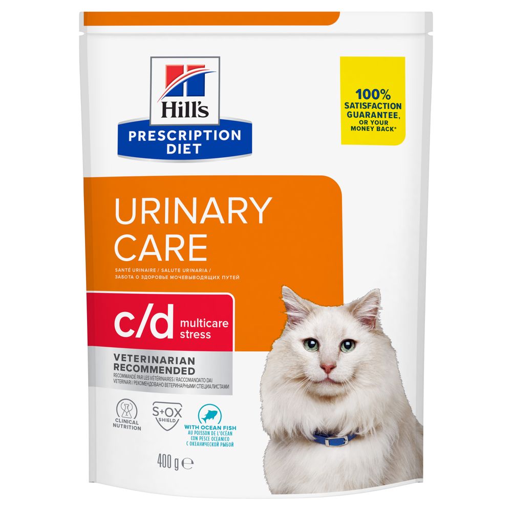Hill's Science Plan - Hill'S Prescription Diet Gatto C/D Urinary Stress Pesce Oceanico Crocchette - Animalmania Store