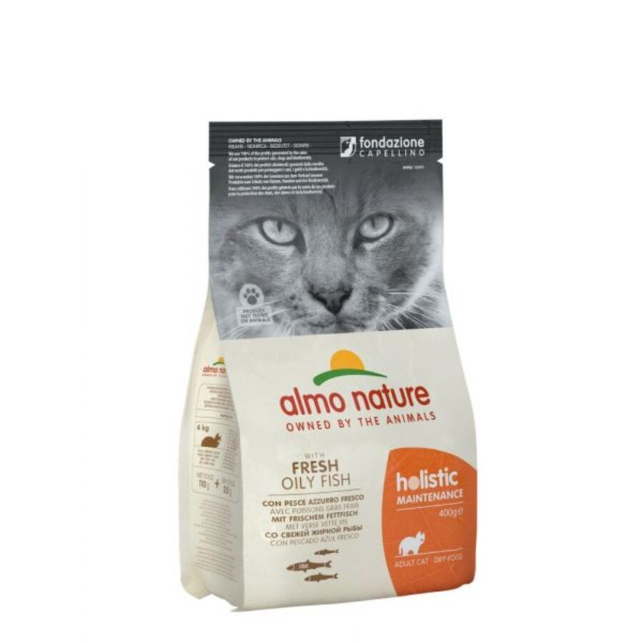 Almo Nature - Almo Gatto Hiolistic Crocchette Gusto Pesce Azzurro 400Gr - Animalmania Store