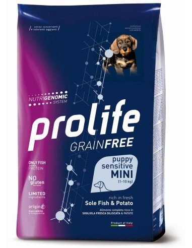 Prolife - Prolife Grainfree Puppy Sensitive Mini Sogliola E Patate per Cani - Animalmania Store