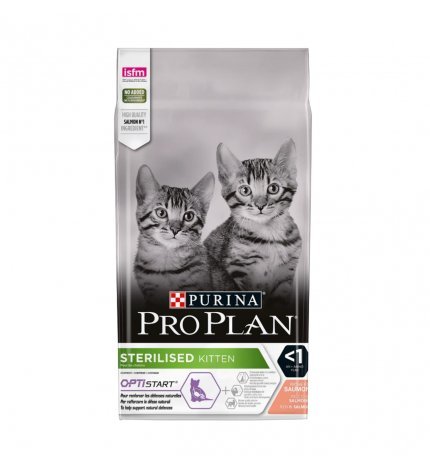 Purina Pro Plan - Purina Pro Plan Gatto Optistart Kitten Sterilizzato Al Salmone 1.5Kg - Animalmania Store